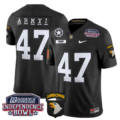 Army Black Knights Independence Bowl Patch 2024 Vapor Limited Jersey - All Stitched