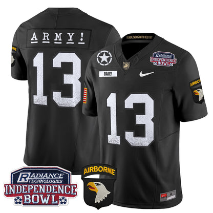 Army Black Knights Independence Bowl Patch 2024 Vapor Limited Jersey - All Stitched