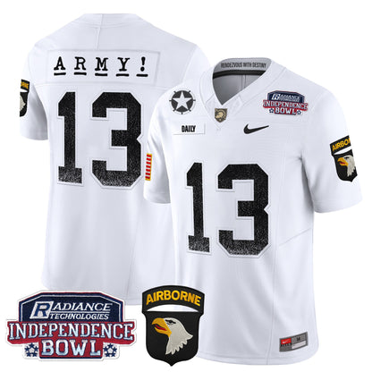 Army Black Knights Independence Bowl Patch 2024 Vapor Limited Jersey - All Stitched