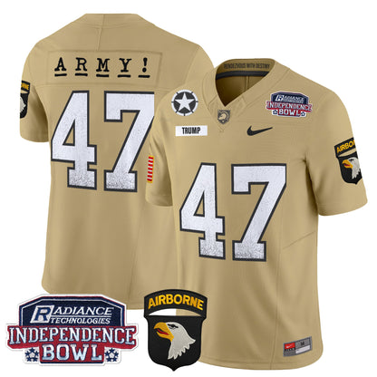 Army Black Knights Independence Bowl Patch 2024 Vapor Limited Jersey - All Stitched