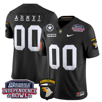 Army Black Knights Independence Bowl Patch 2024 Vapor Limited Custom Jersey - All Stitched