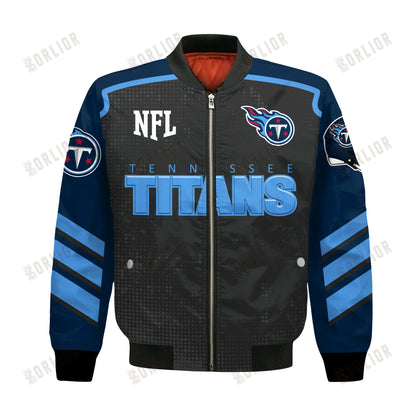 Tennessee Titans Football Team 2024- 25 Relentless Determination Bomber Jacket