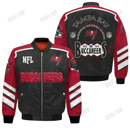 Tampa Bay Buccaneers Football Team 2024- 25 Relentless Determination Bomber Jacket