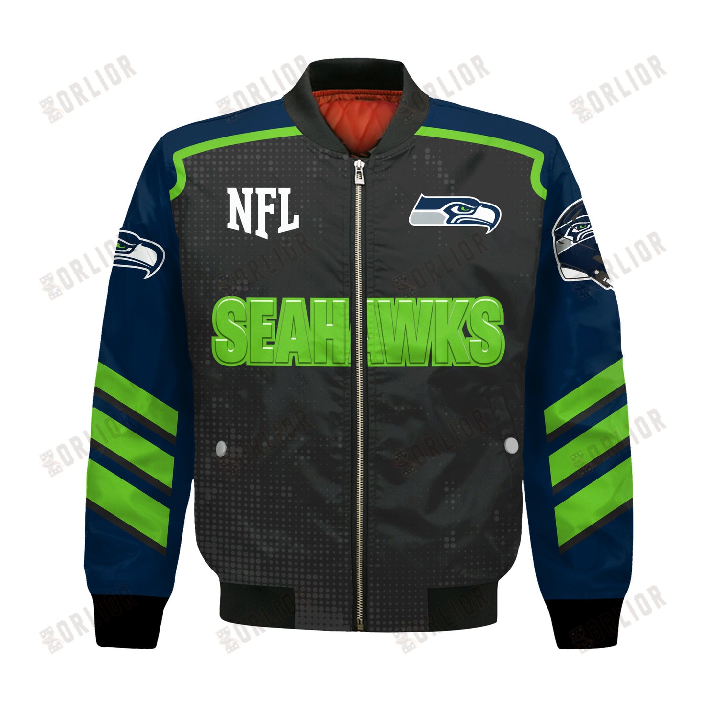 Seattle Seahawks Football Team 2024- 25 Relentless Determination Bomber Jacket