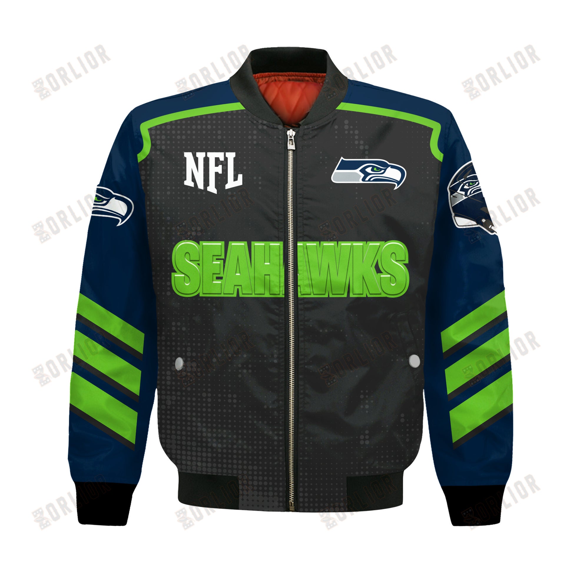 Seattle Seahawks Football Team 2024- 25 Relentless Determination Bomber Jacket