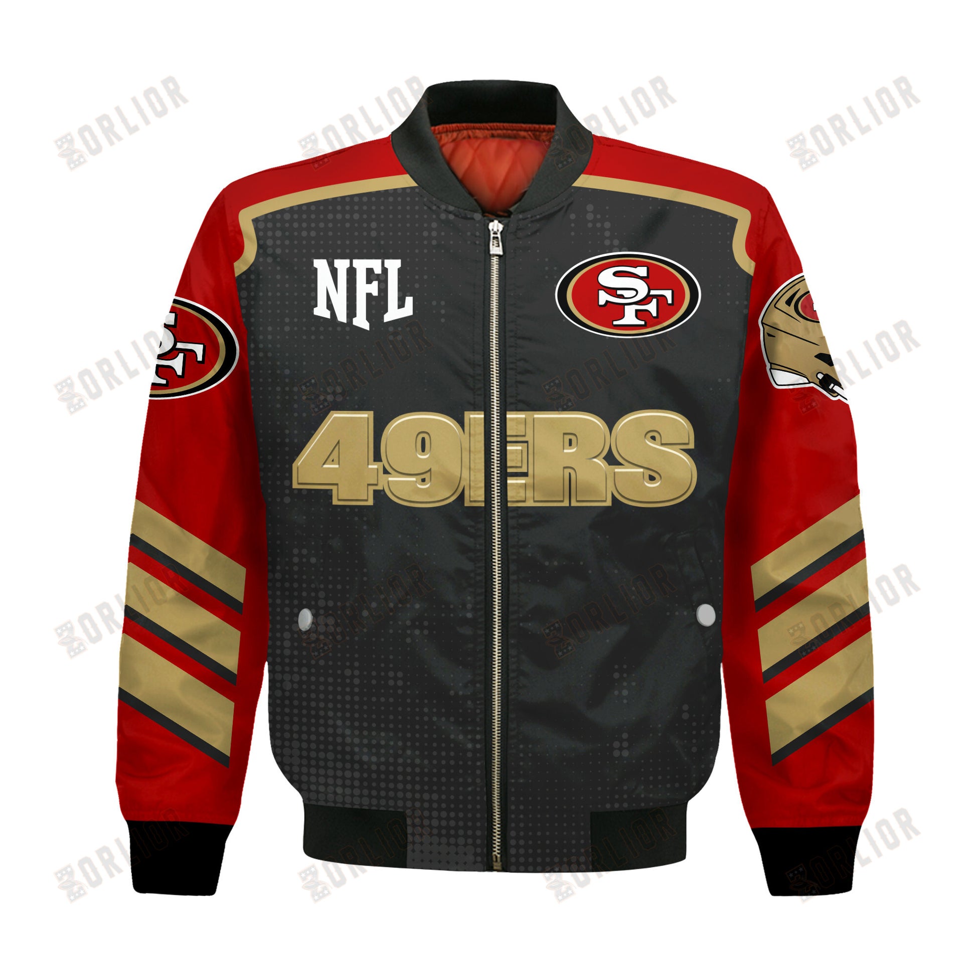San Francisco 49ers Football Team 2024- 25 Relentless Determination Bomber Jacket
