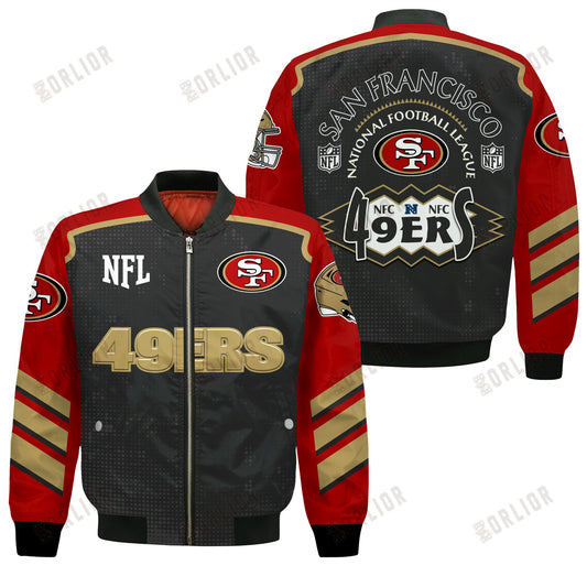 San Francisco 49ers Football Team 2024- 25 Relentless Determination Bomber Jacket