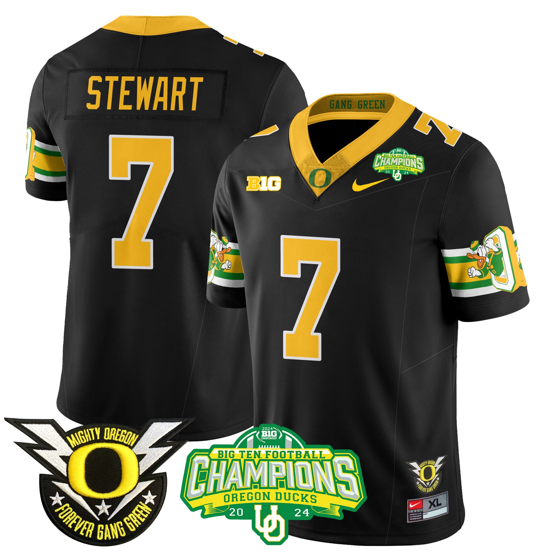 Men's Oregon Ducks 2024 Big Ten Champions Jersey - All Stitched