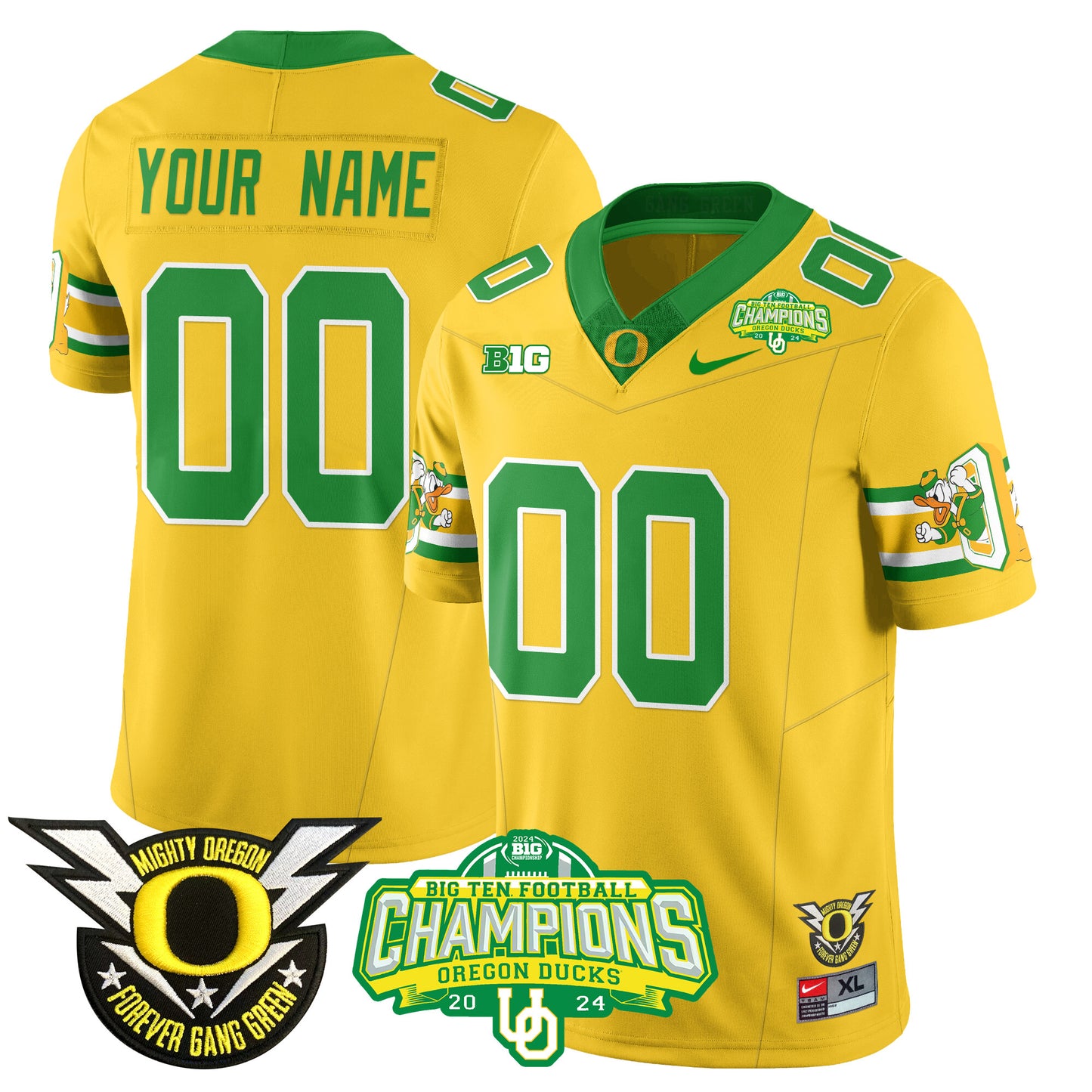 Custom Oregon Ducks 2024 Vapor Limited Jersey - All Stitched