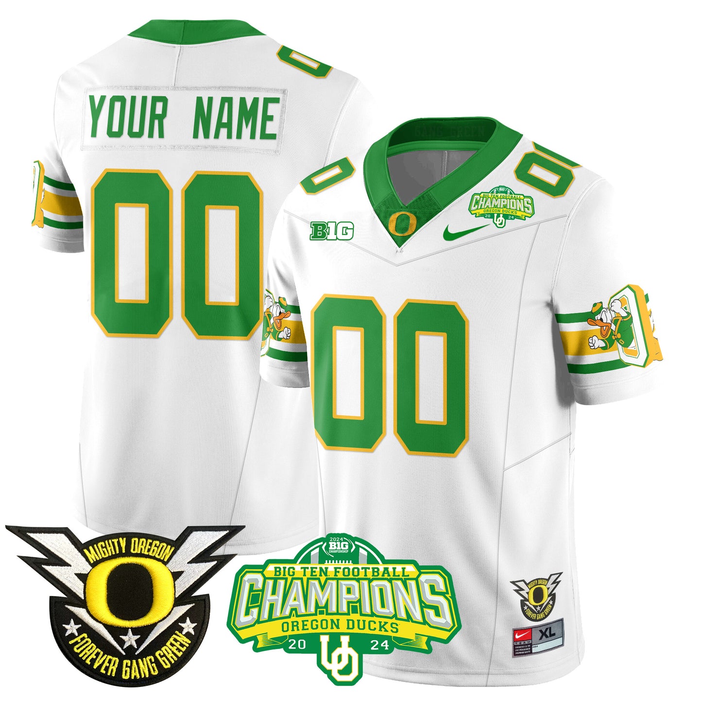 Custom Oregon Ducks 2024 Vapor Limited Jersey - All Stitched