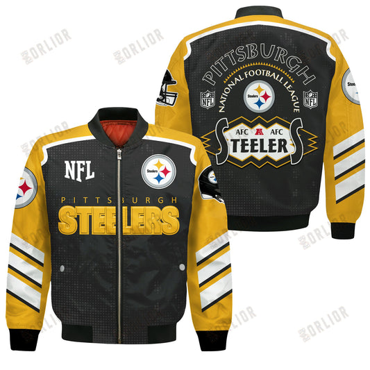 Pittsburgh Steelers Football Team 2024- 25 Relentless Determination Bomber Jacket