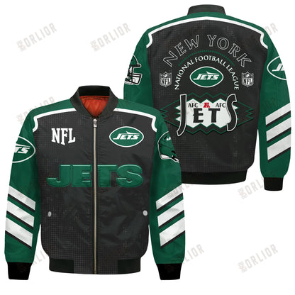 New York Jets Football Team 2024- 25 Relentless Determination Bomber Jacket