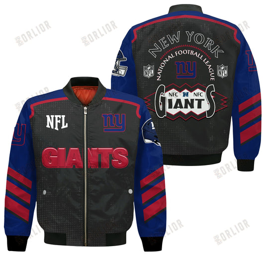 New York Giants Football Team 2024- 25 Relentless Determination Bomber Jacket