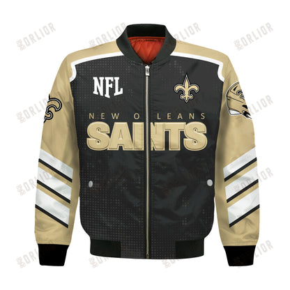 New Orleans Saints Football Team 2024- 25 Relentless Determination Bomber Jacket