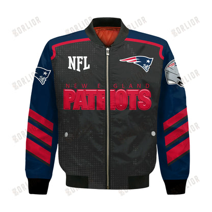 New England Patriots Football Team 2024- 25 Relentless Determination Bomber Jacket