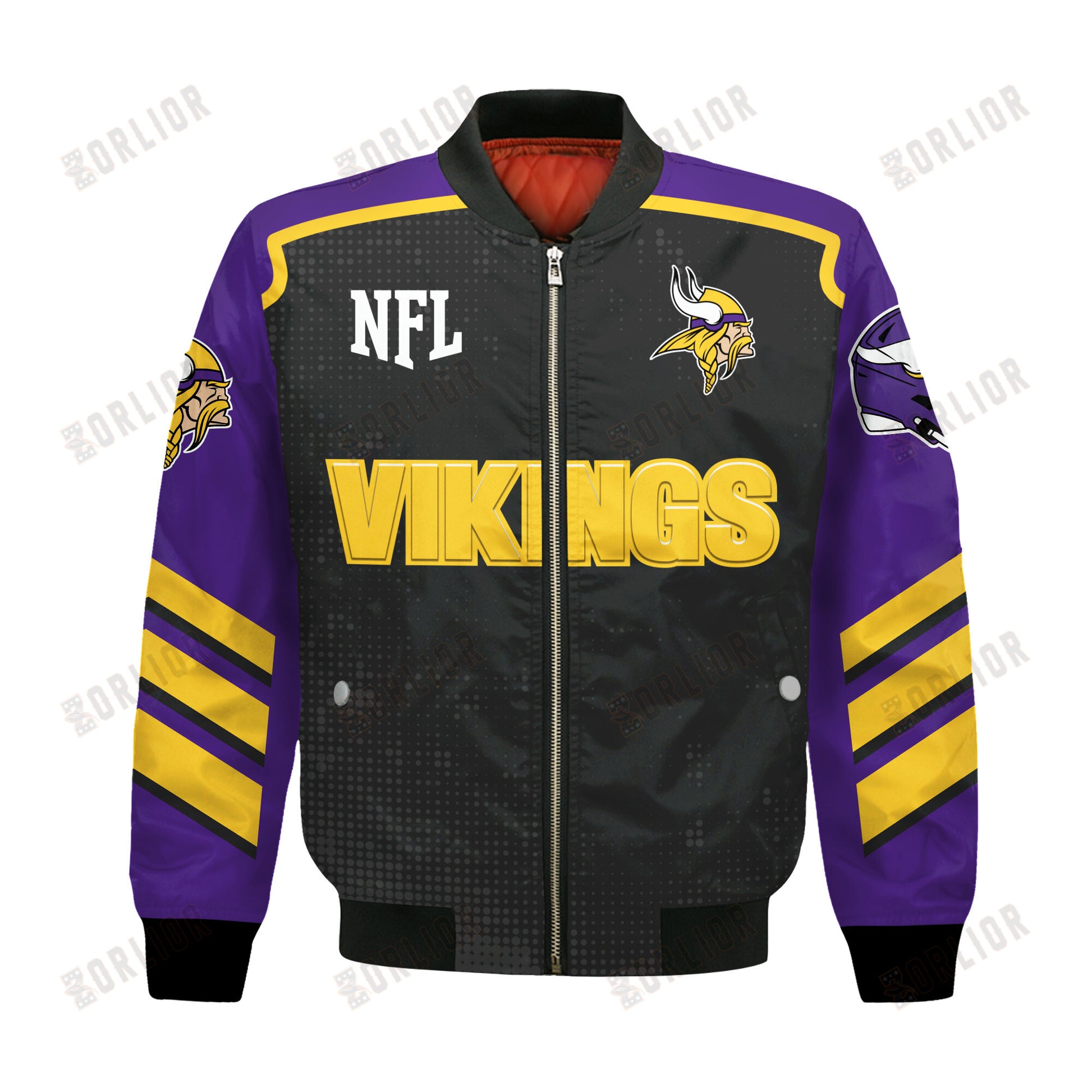 Minnesota Vikings Football Team 2024- 25 Relentless Determination Bomber Jacket