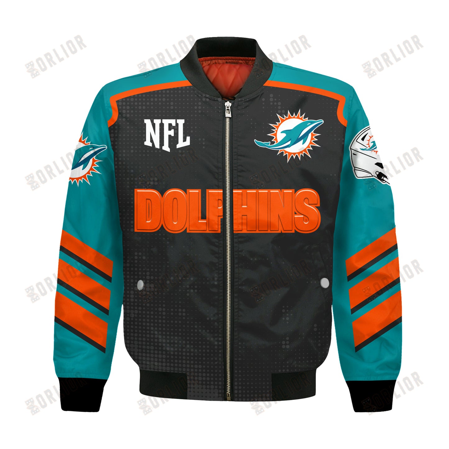 Miami Dolphins Football Team 2024- 25 Relentless Determination Bomber Jacket