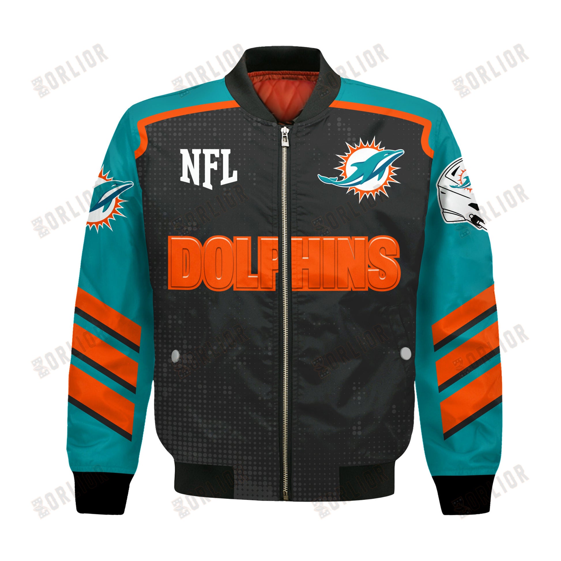 Miami Dolphins Football Team 2024- 25 Relentless Determination Bomber Jacket
