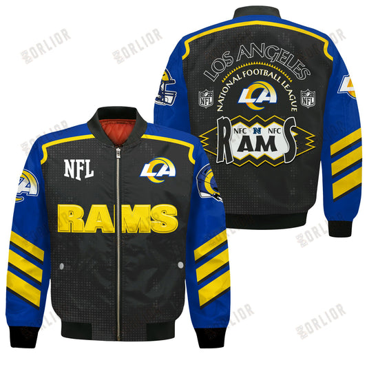 Los Angeles Rams Football Team 2024- 25 Relentless Determination Bomber Jacket