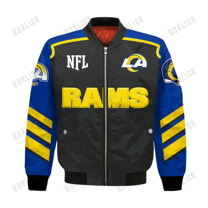 Los Angeles Rams Football Team 2024- 25 Relentless Determination Bomber Jacket