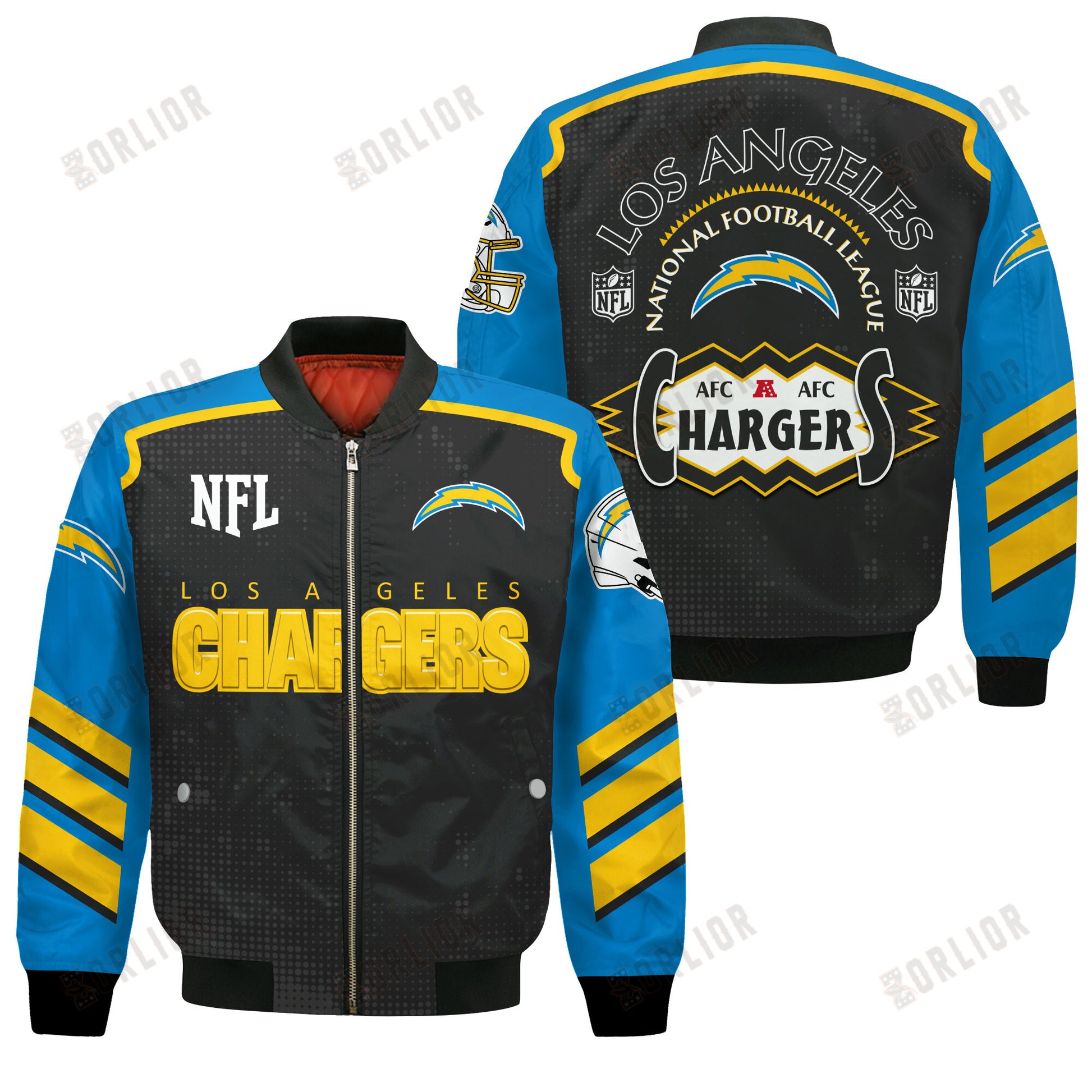 Los Angeles Chargers Football Team 2024- 25 Relentless Determination Bomber Jacket