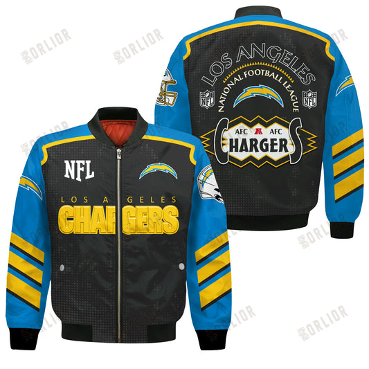 Los Angeles Chargers Football Team 2024- 25 Relentless Determination Bomber Jacket
