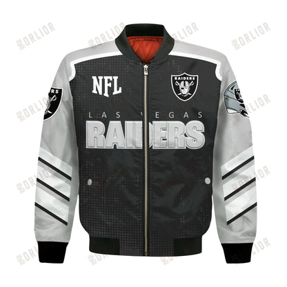 Las Vegas Raiders Football Team 2024- 25 Relentless Determination Bomber Jacket