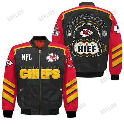 Kansas City Chiefs Football Team 2024- 25 Relentless Determination Bomber Jacket