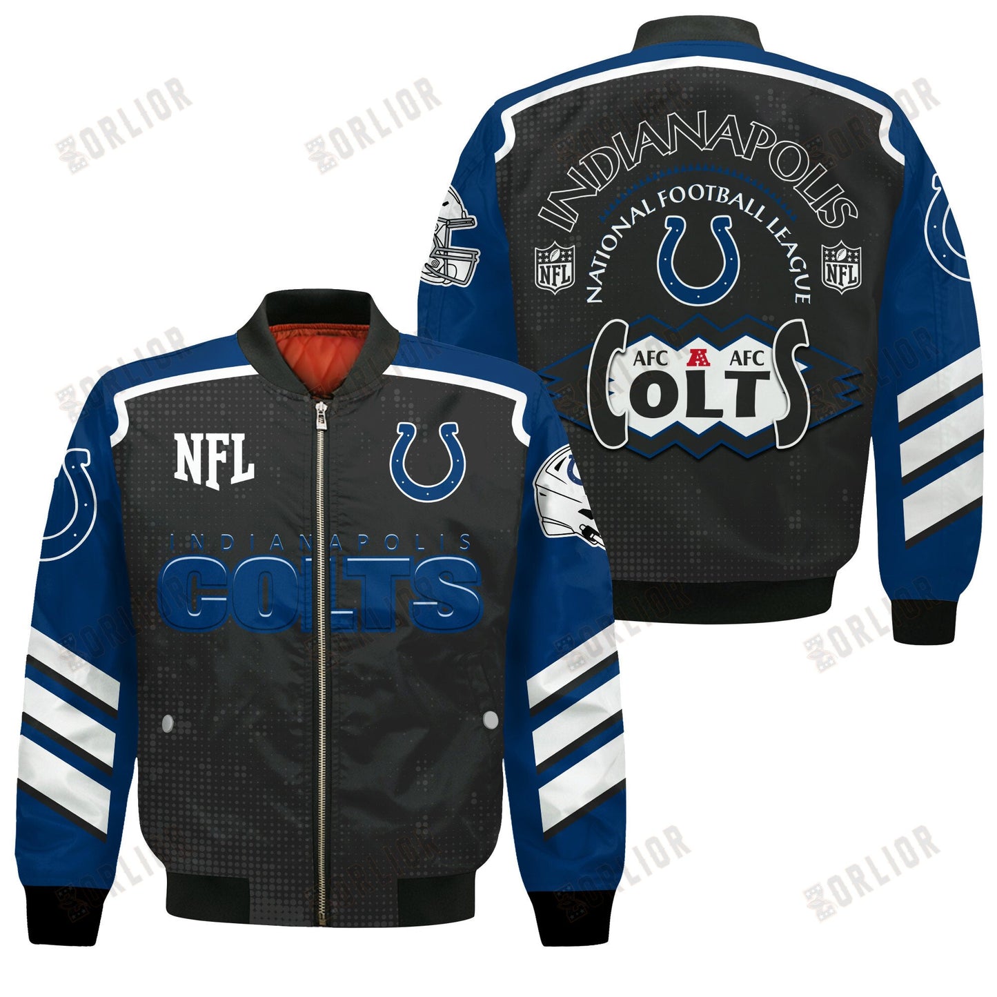Indianapolis Colts Football Team 2024- 25 Relentless Determination Bomber Jacket
