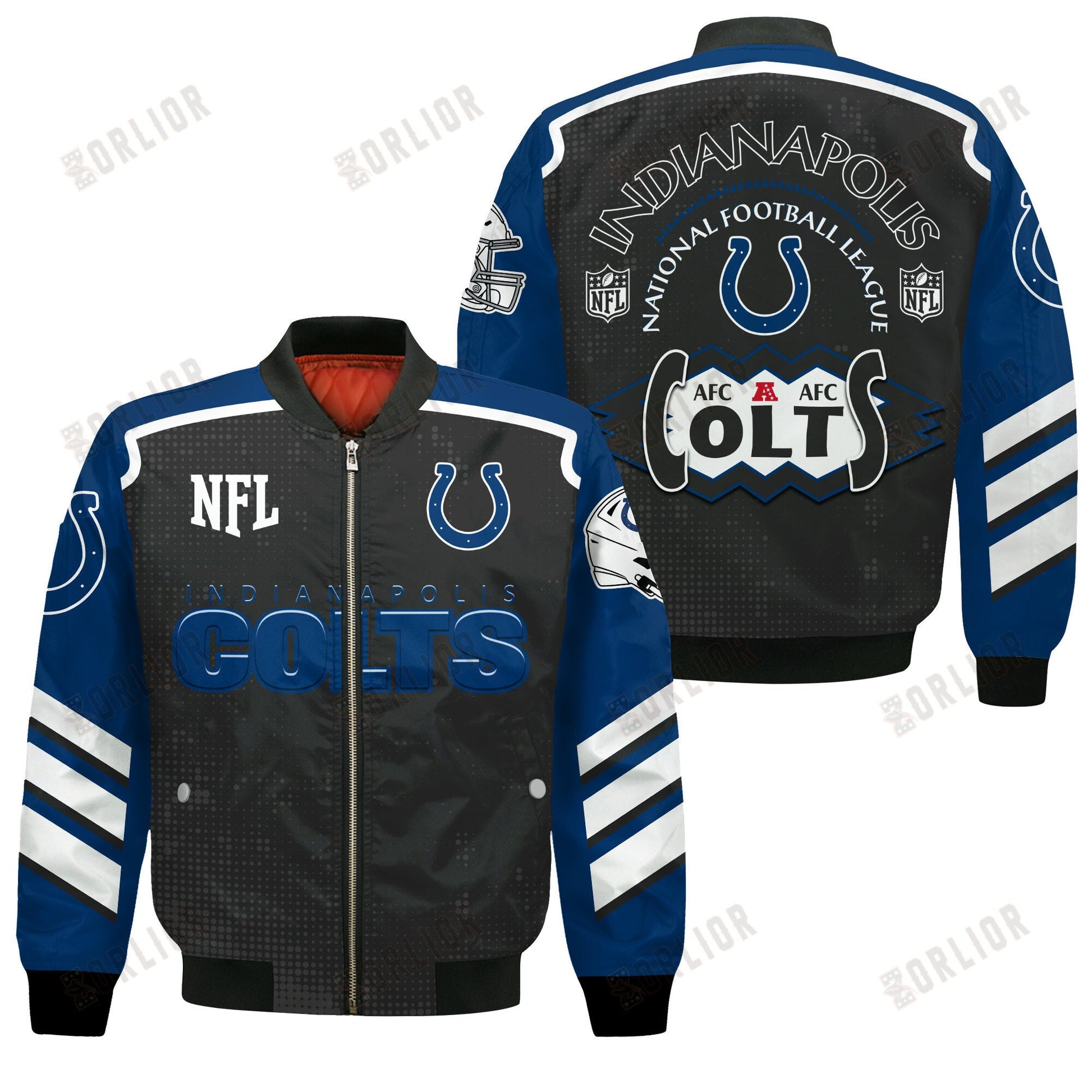 Indianapolis Colts Football Team 2024- 25 Relentless Determination Bomber Jacket