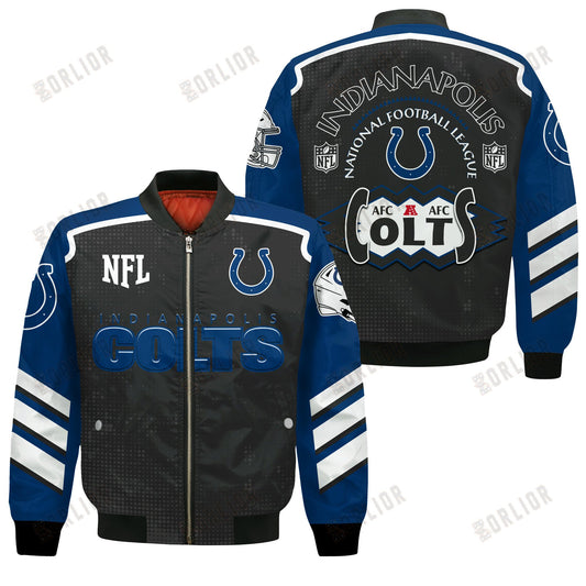 Indianapolis Colts Football Team 2024- 25 Relentless Determination Bomber Jacket