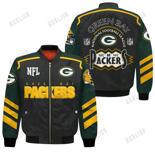 Green Bay Packers Football Team 2024- 25 Relentless Determination Bomber Jacket