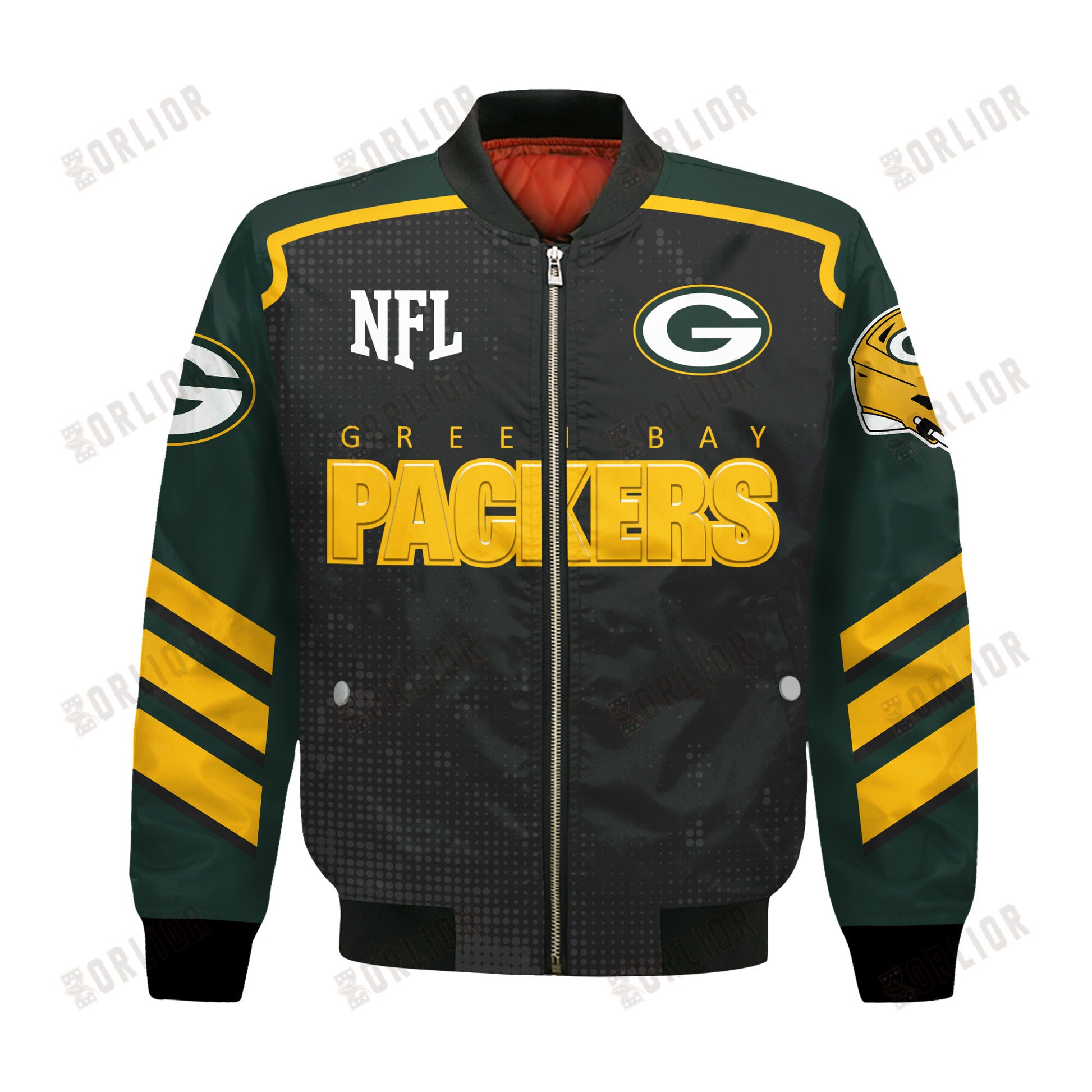 Green Bay Packers Football Team 2024- 25 Relentless Determination Bomber Jacket