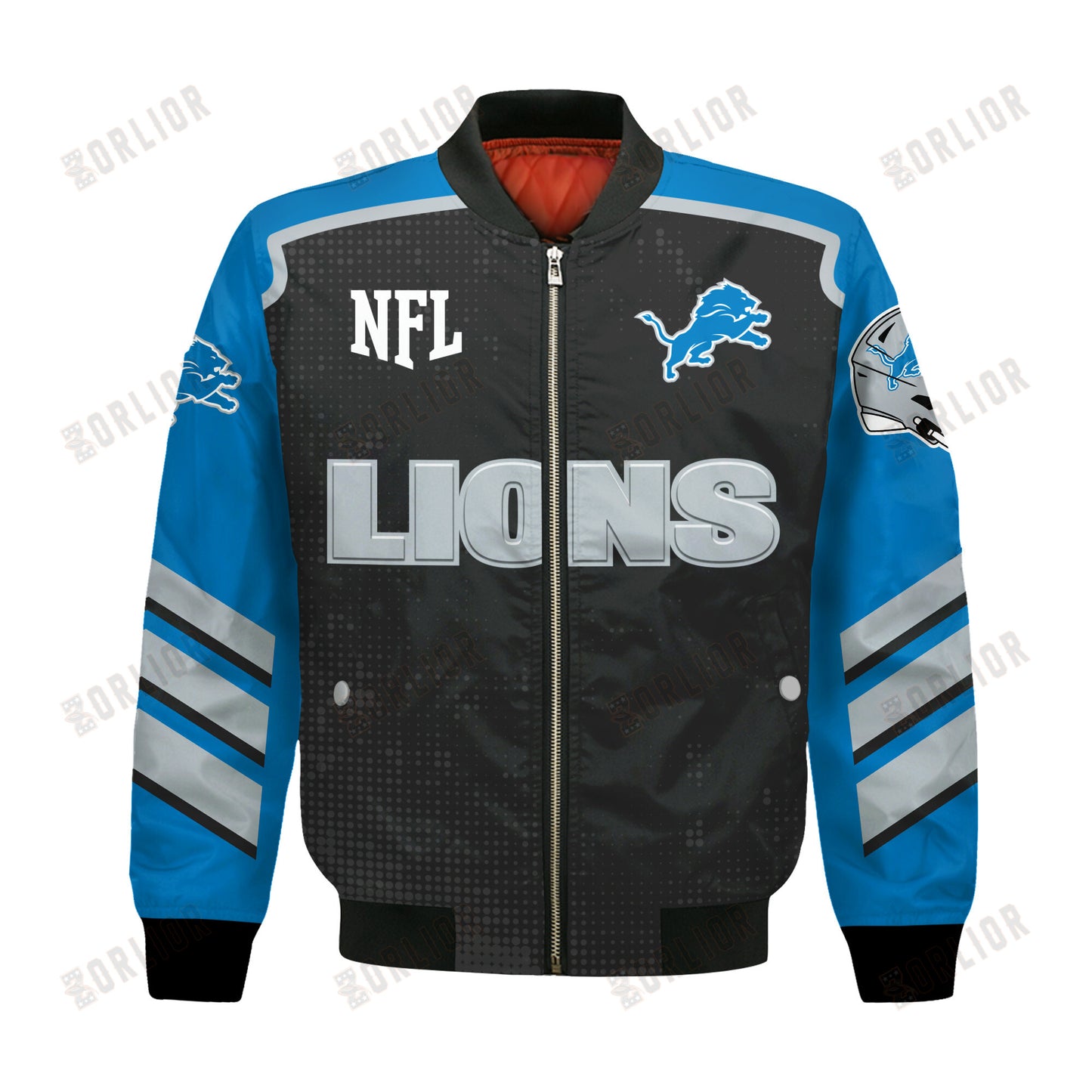 Detroit Lions Football Team 2024- 25 Relentless Determination Bomber Jacket