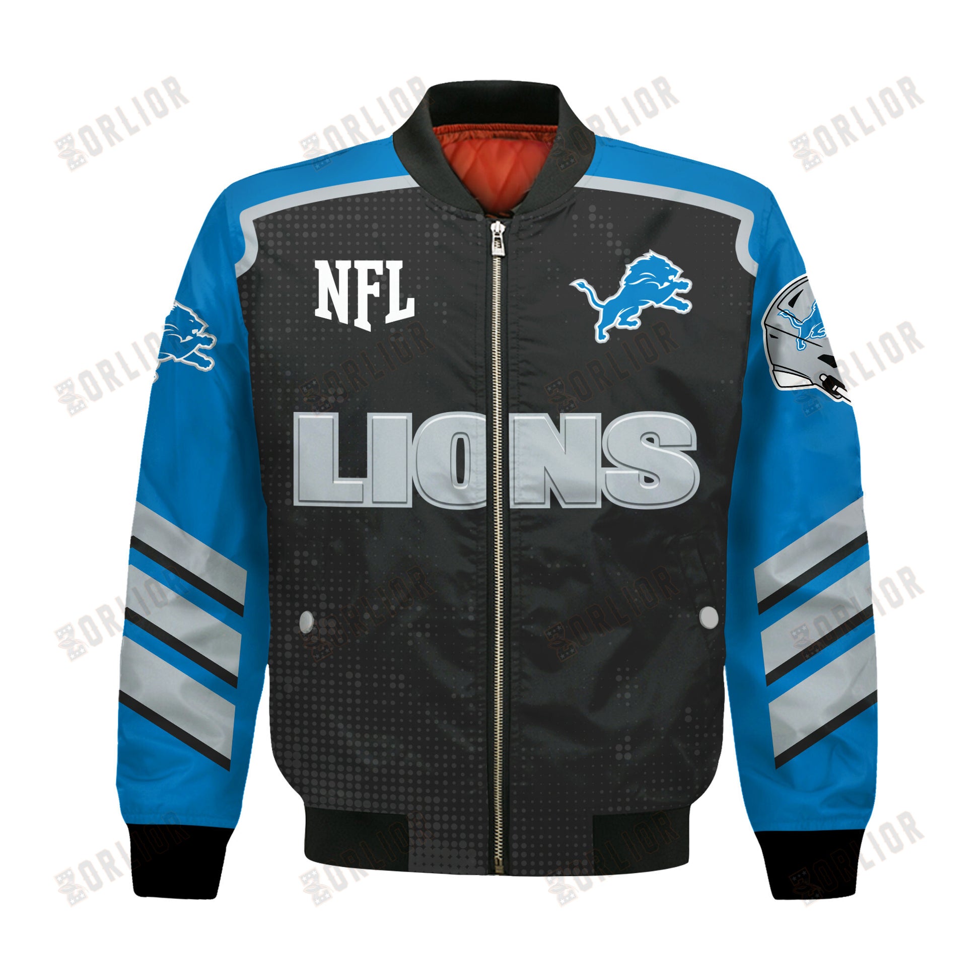 Detroit Lions Football Team 2024- 25 Relentless Determination Bomber Jacket