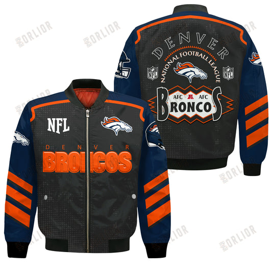 Denver Broncos Football Team 2024- 25 Relentless Determination Bomber Jacket