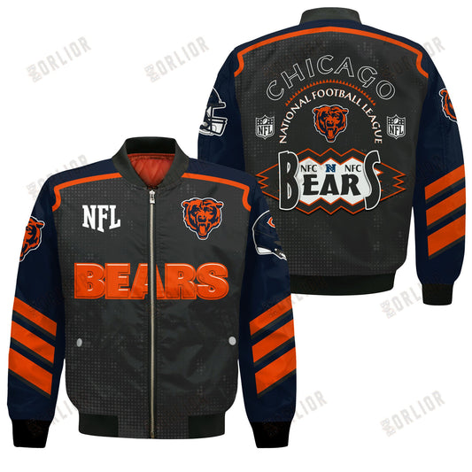 Chicago Bears Football Team 2024- 25 Relentless Determination Bomber Jacket