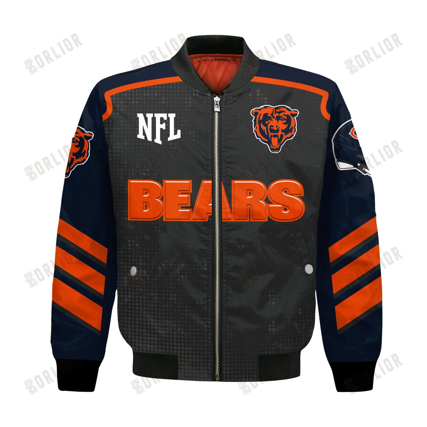 Chicago Bears Football Team 2024- 25 Relentless Determination Bomber Jacket