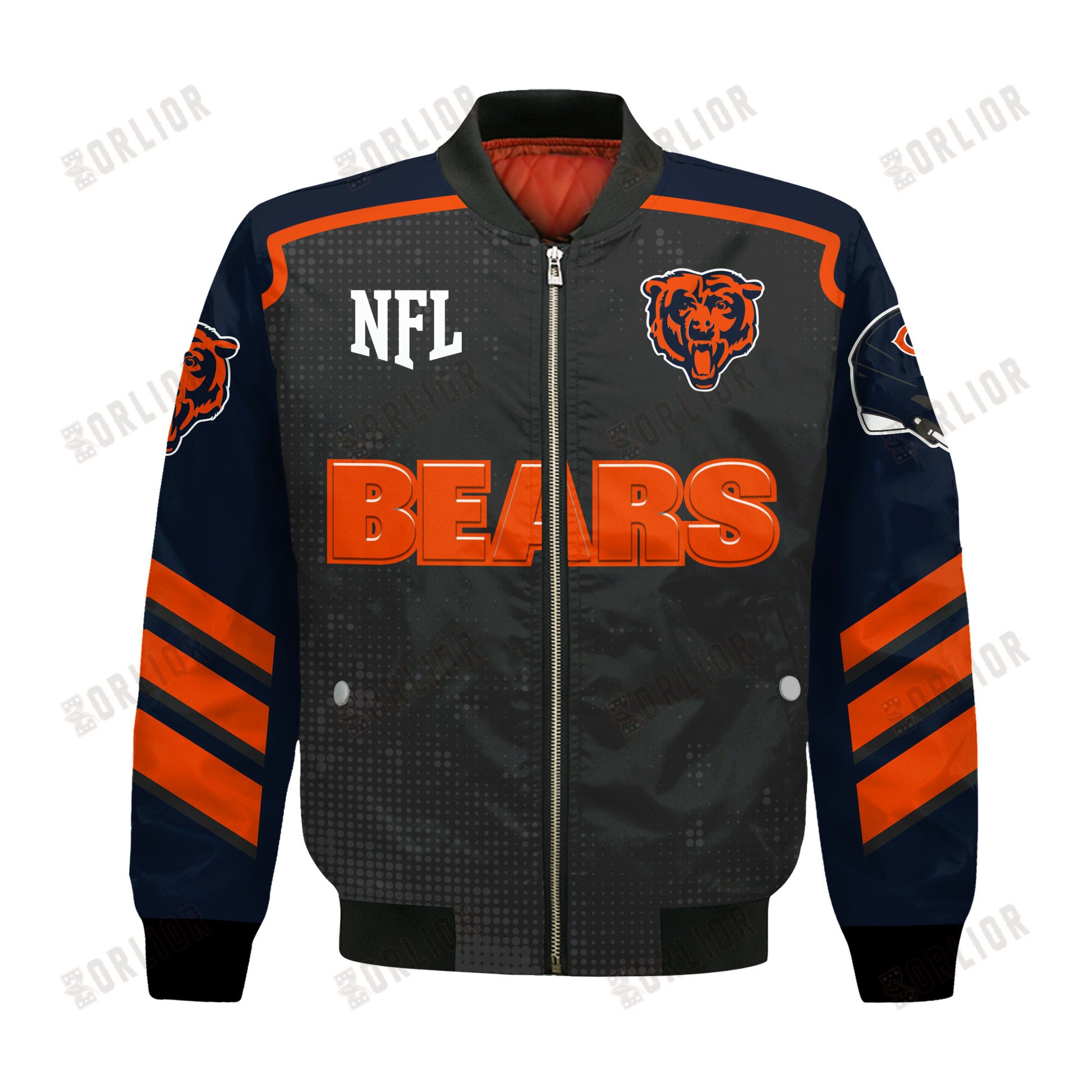 Chicago Bears Football Team 2024- 25 Relentless Determination Bomber Jacket