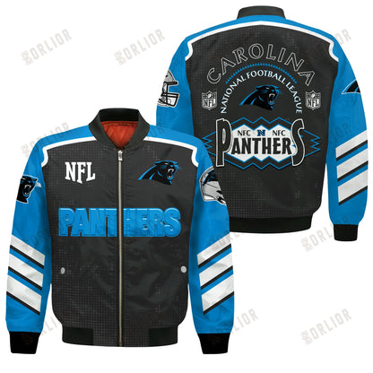 Carolina Panthers Football Team 2024- 25 Relentless Determination Bomber Jacket