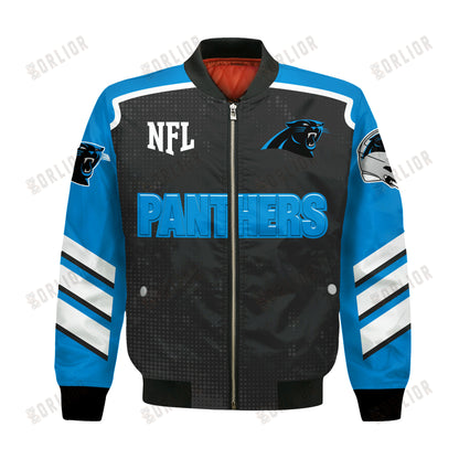 Carolina Panthers Football Team 2024- 25 Relentless Determination Bomber Jacket