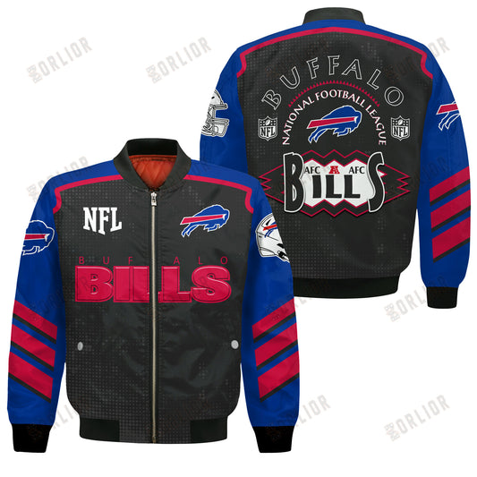 Buffalo Bills Football Team 2024- 25 Relentless Determination Bomber Jacket