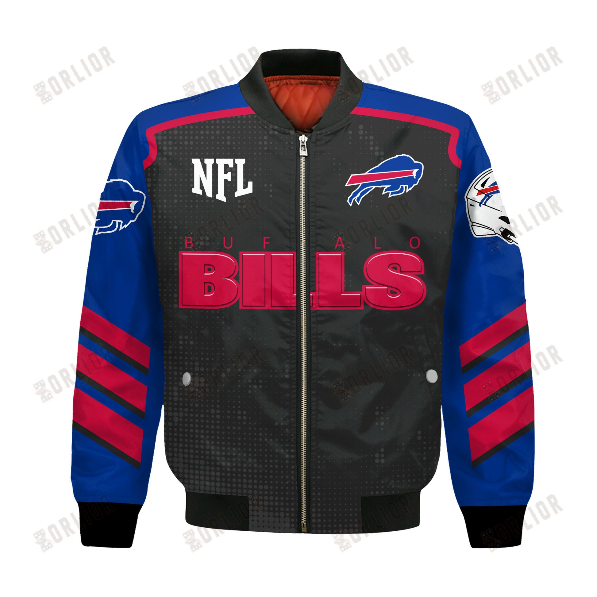 Buffalo Bills Football Team 2024- 25 Relentless Determination Bomber Jacket