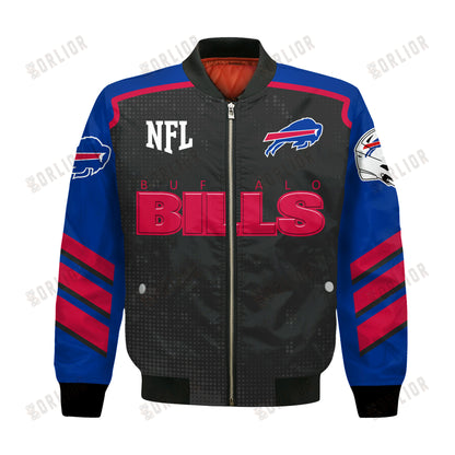 Buffalo Bills Football Team 2024- 25 Relentless Determination Bomber Jacket