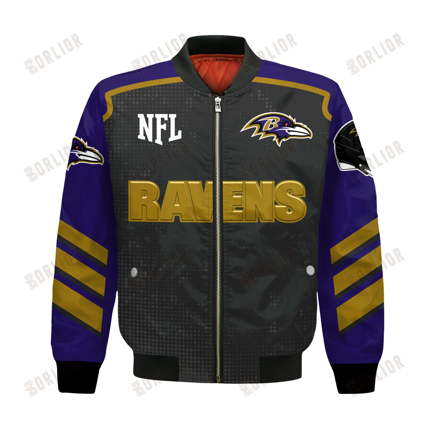 Baltimore Ravens Football Team 2024- 25 Relentless Determination Bomber Jacket