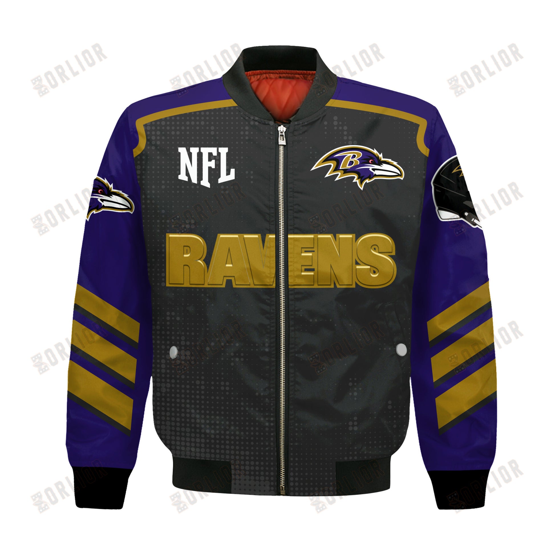 Baltimore Ravens Football Team 2024- 25 Relentless Determination Bomber Jacket