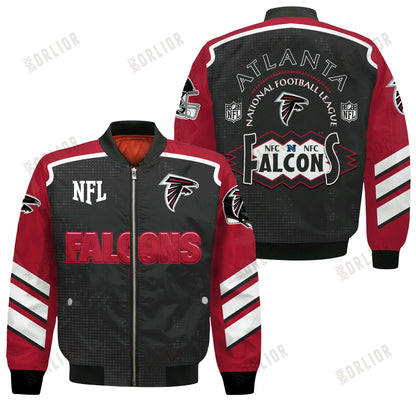 Atlanta Falcons Football Team 2024- 25 Relentless Determination Bomber Jacket