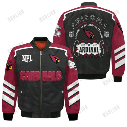 Arizona Cardinals Football Team 2024- 25 Relentless Determination Bomber Jacket