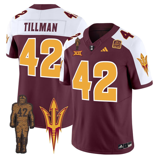 Arizona State Sun Devils 2024 Pat Tillman Honoring Patch Vapor Limited Jersey - All Stitched