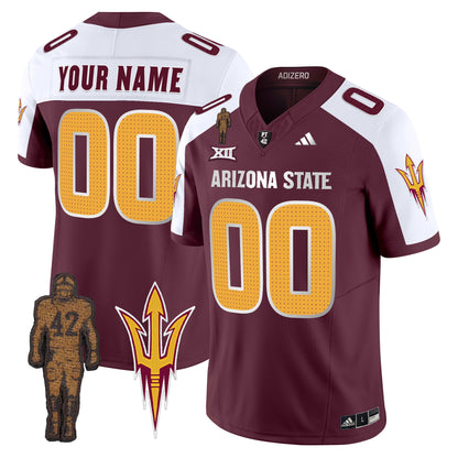 Arizona State Sun Devils 2024 Pat Tillman Honoring Patch Vapor Limited Custom Jersey V2 - All Stitched